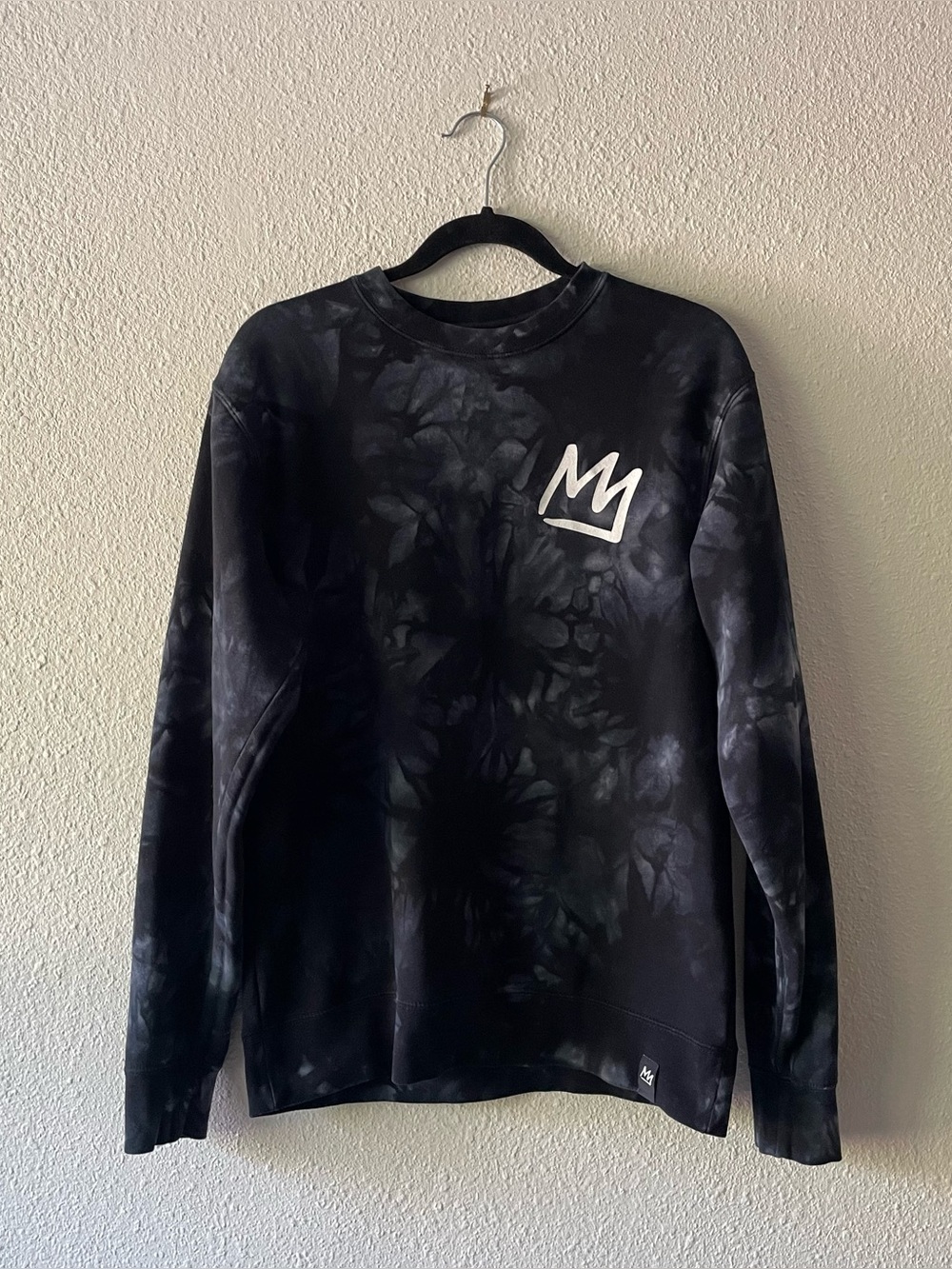 Mammoth Mountain Tie Dye Crewneck Men’s Sweatshirt Small Black Official Merch